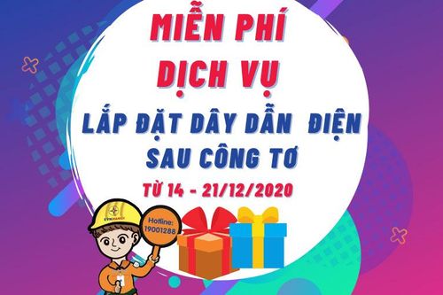 EVNHANOI miễn phí lắp đặt dây dẫn điện sau công tơ cho khách hàng