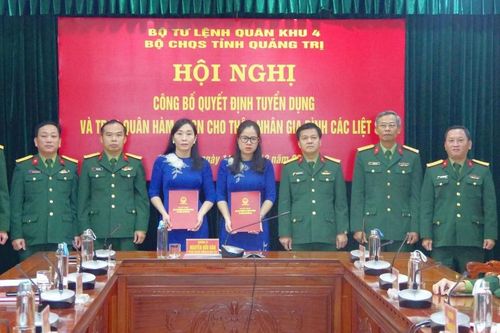 Tuyển dụng vợ của các liệt sỹ hy sinh tại Rào Trăng 3
