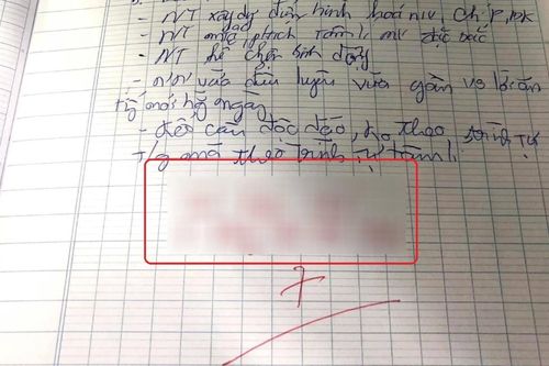 Cho học sinh 7 điểm kiểm tra môn Văn nhưng cô giáo lại để lại lời phê khiến nhiều người thấy mâu thuẫn