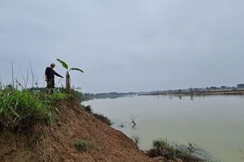 Sạt lở bờ sông Thạch Hãn, ruộng đồng bị bồi lấp