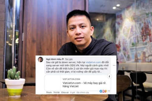 Trang web giả Vietjet Air 'hồi sinh' sau vài giờ bị đánh sập, HiêúPC cho biết sẽ triệt luôn tên miền