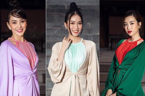 Tiểu Vy, Đỗ Mỹ Linh cùng dàn hậu mặc váy yếm quyến rũ giữa tiết trời lạnh giá