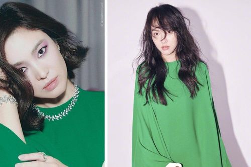 Mỹ nhân Song Hye Kyo 'áp đảo' Đường Yên với kiểu váy xanh bát ngát