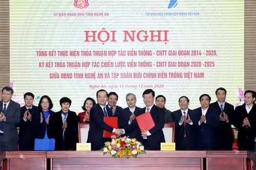 Nghệ An và VNPT ký thỏa thuận hợp tác chiến lược giai đoạn 2020-2025