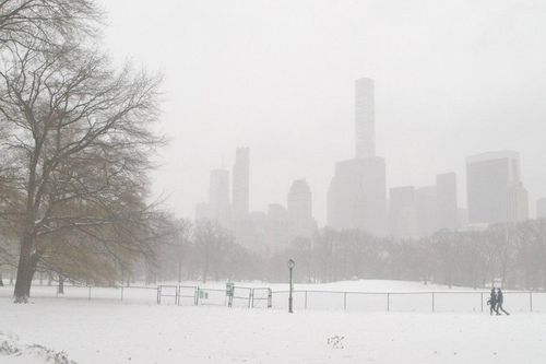 New York thành xứ sở thần tiên sau trận bão tuyết lớn