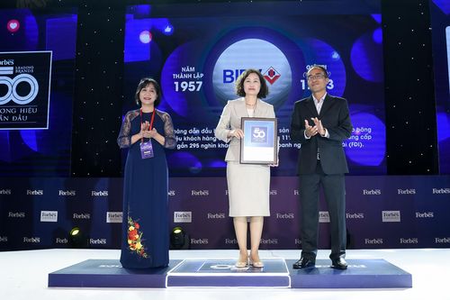 BIDV được Forbes vinh danh tốp 50 thương hiệu dẫn đầu năm 2020