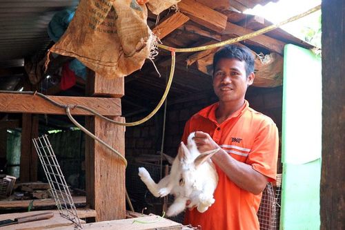 Nuôi thỏ ở vùng sâu Sơn Điền