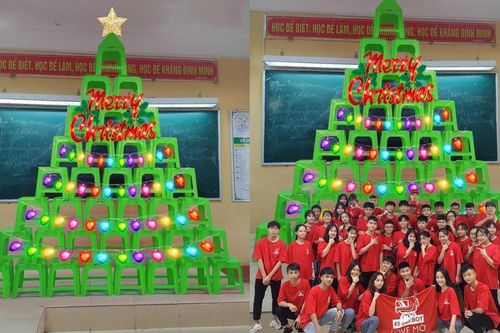 Cây thông có '1-0-2' ngay tại lớp học: Sức sáng tạo của học trò nhà mình là 'dương vô cực'