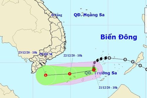 Bão số 14 đã suy yếu thành áp thấp nhiệt đới
