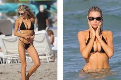 'Biểu tượng gợi cảm' Charlotte McKinney quyến rũ nổi bật ở biển