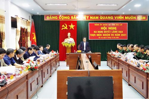 Đảng ủy Quân sự tỉnh Gia Lai triển khai nhiệm vụ công tác năm 2021