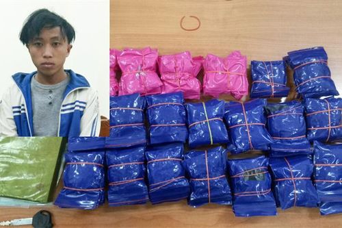 Bắt đối tượng vận chuyển 1 bánh heroin, 19.000 viên ma túy tổng hợp