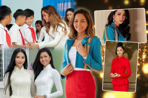 H'Hen Niê mix váy áo cũ, giản dị làm từ thiện không hổ danh 'hoa hậu siêu tiết kiệm'