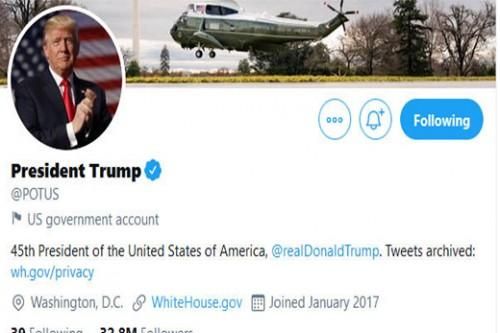 Twitter xóa hết người theo dõi trên tài khoản Tổng thống của ông Trump khi bàn giao cho ông Biden