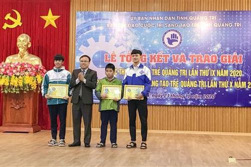 Tổng kết, trao giải cuộc thi 'Sáng tạo trẻ tỉnh Quảng Trị' năm 2020