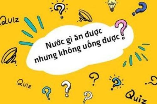 Đố mẹo: Nước gì ăn được nhưng không uống được?