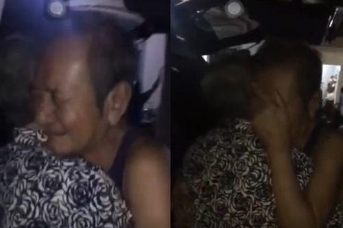 Cụ ông 78 tuổi khóc tu tu đón vợ từ bệnh viện trở về