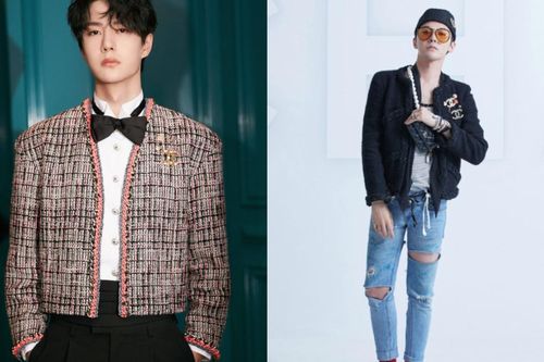 Vương Nhất Bác 'học lỏm' G-Dragon lên đồ với áo khoác vải tweed điểm xuyến cài khuy sành điệu