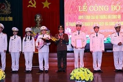 Thành lập Cơ quan Ủy ban kiểm tra Đảng ủy Công an tỉnh Hà Tĩnh