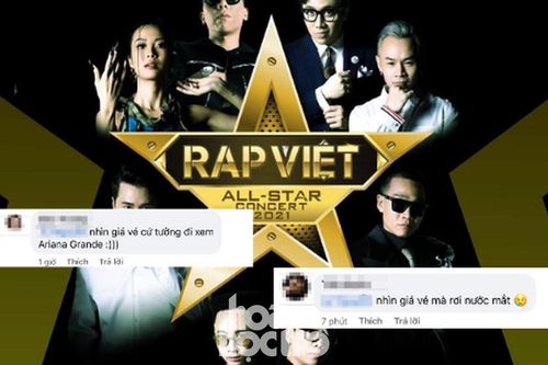 Fan hâm mộ 'rớt nước mắt' trước giá vé đêm Live Concert đầu tiên của 'Rap Việt'