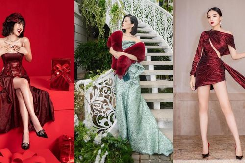 Bảo Anh mặc cúp ngực nóng bỏng, rực rỡ nhất nhì sao Việt dịp Giáng sinh