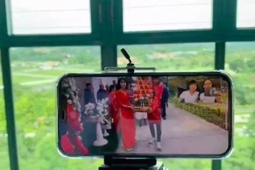 Đôi uyên ương tổ chức đám hỏi trực tuyến