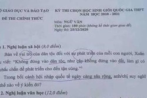Đề thi văn học sinh giỏi - rằng hay thì thật là hay...