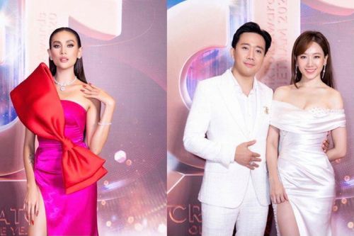 Siêu mẫu Hoàng Yến diện váy cực nổi bật, Trấn Thành và vợ 'ton-sur-ton' tại sự kiện