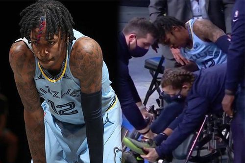 Sao trẻ NBA rời sân bằng xe lăn sau chấn thương