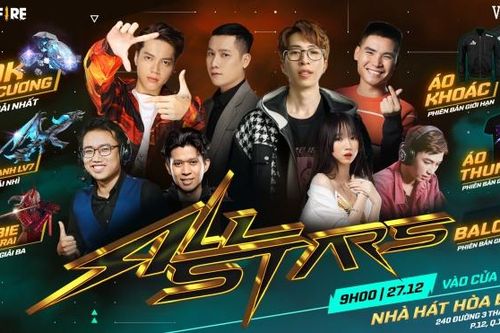Sự kiện Free Fire All-stars 2020 bùng nổ với hàng ngàn fan hâm mộ tới tham dự