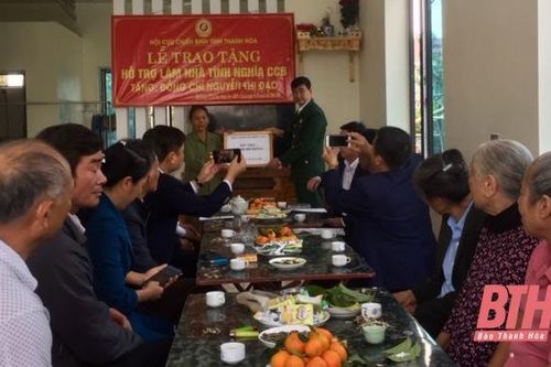Hội CCB huyện Đông Sơn hỗ trợ xây nhà nghĩa tình đồng đội cho hội viên có hoàn cảnh đặc biệt khó khăn