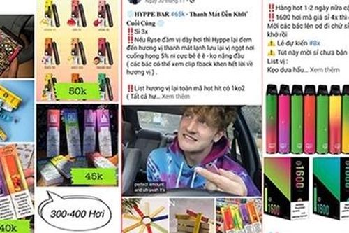Trên 1 vạn sản phẩm thuốc lá điện tử được bán trên mạng xã hội