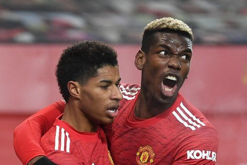 Màn ăn mừng của cầu thủ Man United khi thắng Wolves
