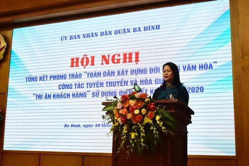 Quận Ba Đình: Có gần 95% gia đình văn hóa năm 2020