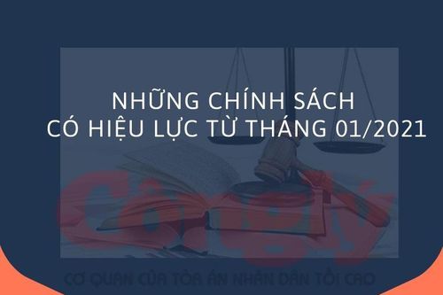 Infographic: Những chính sách có hiệu lực từ tháng 01/2021