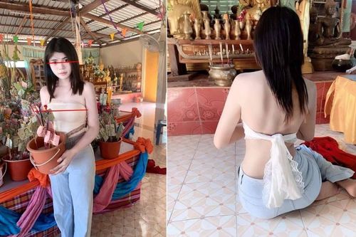 Ăn mặc phản cảm đi lễ chùa khiến dân tình nóng mắt, lời giải thích của cô gái còn phẫn nộ hơn