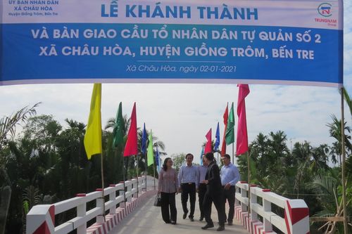 Bến Tre khánh thành 8 công trình cầu đường ở Giồng Trôm