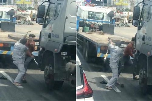 Va chạm, hai tài xế 'giao chiến' trên quốc lộ như phim võ thuật