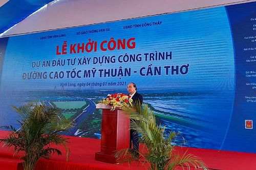 Khởi công dự án cao tốc Mỹ Thuận - Cần Thơ gần 5.000 tỷ đồng