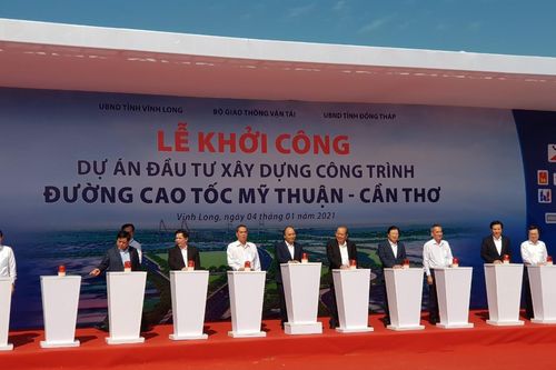 Thủ tướng nhấn nút khởi công cao tốc Mỹ Thuận - Cần Thơ