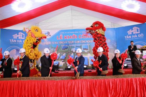 Khởi công dự án đầu tư hạ tầng kỹ thuật Cụm công nghiệp huyện Can Lộc