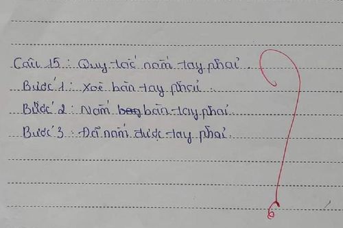 Giáo viên 'tá hỏa' đặt dấu chấm hỏi to đùng khi nhìn thấy bài làm về quy tắc 'bàn tay phải' của nam sinh