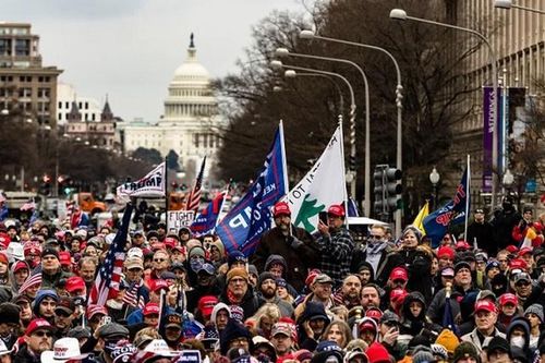 Hình ảnh đám đông ủng hộ TT Trump tại thủ đô trước 'ngày phán xét'