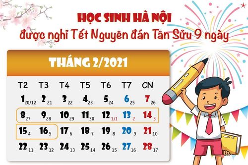Học sinh Hà Nội được nghỉ Tết Tân Sửu những ngày nào?