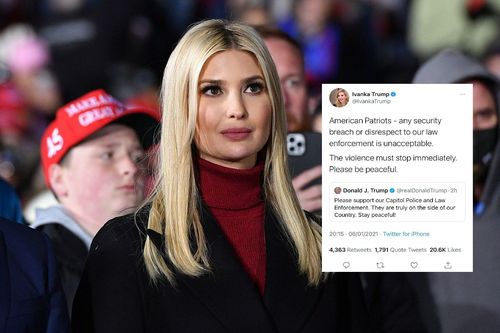 Ivanka Trump bị chỉ trích vì gọi đám đông bạo loạn là người yêu nước