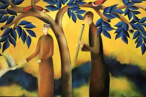 'Con mắt thơ' của Nguyễn Quang Thiều trong tranh