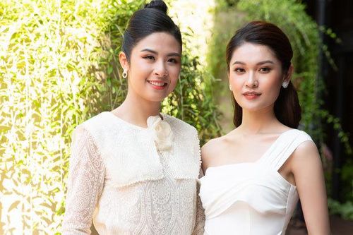 Á hậu Thùy Dung diện tông trắng cùng Hoa hậu Ngọc Hân