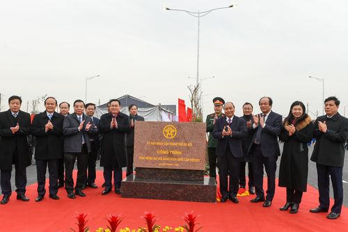 Chùm ảnh: Khánh thành dự án kết nối đường vành đai 3 với cao tốc Hà Nội - Hải Phòng