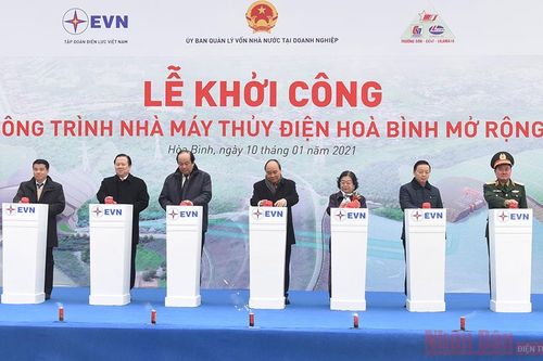 Thủ tướng Nguyễn Xuân Phúc dự khởi công Nhà máy thủy điện Hòa Bình mở rộng