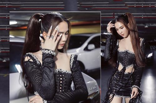 Ngọc Trinh lại khiến fan 'no mắt' với váy đen đan dây hở trên ngắn dưới siêu nóng bỏng